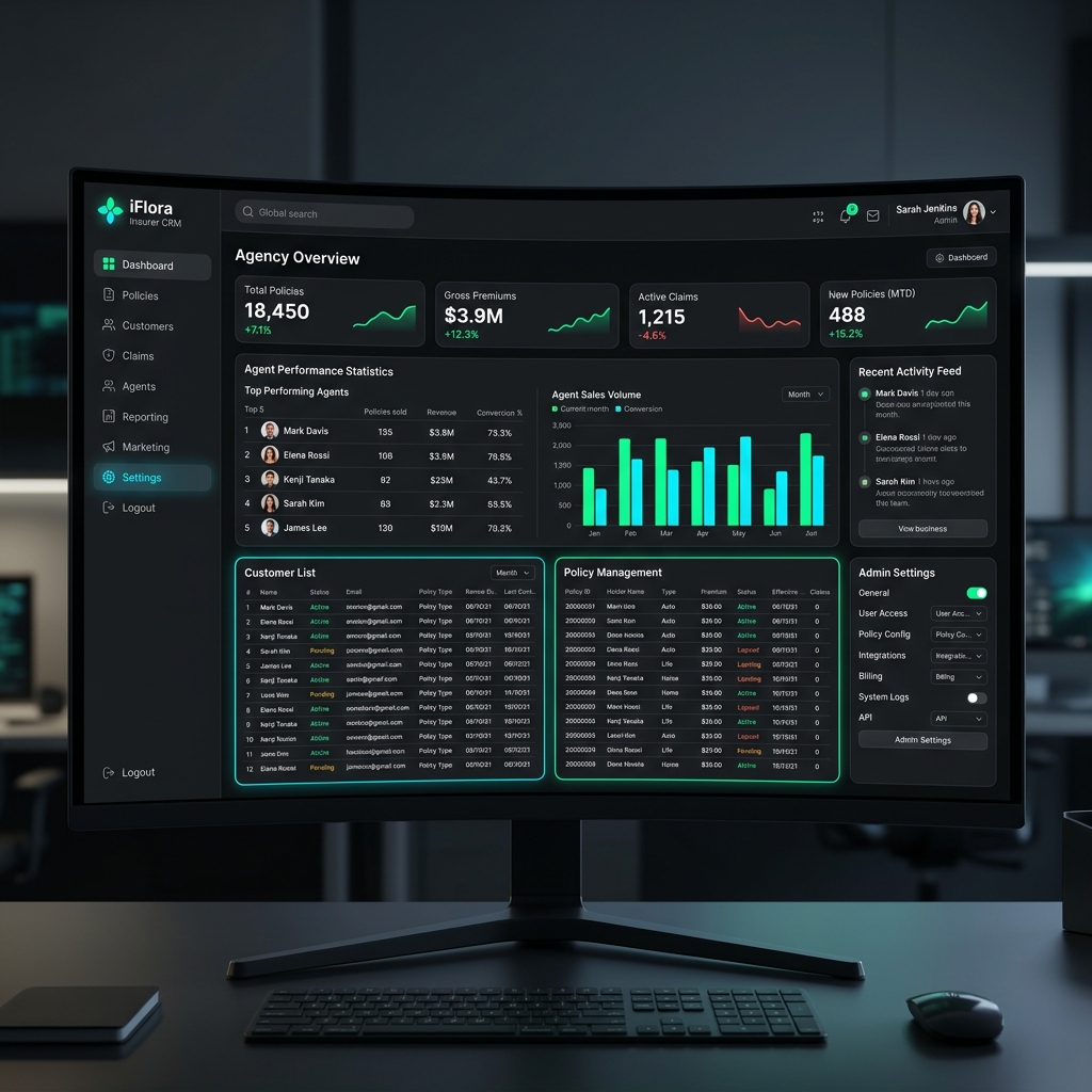 Insure CRM Mockup